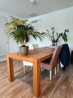 Houten eettafel te koop, Huis en Inrichting, Tafels | Eettafels, Ophalen, Eikenhout, 200 cm of meer, 50 tot 100 cm