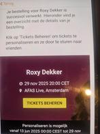 Roxy Dekker Afas, Tickets en Kaartjes, Concerten | Nederlandstalig, Twee personen, November