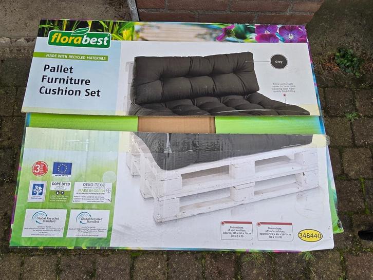 Pallet Furniture Cushion Set Grey (Nieuw), Tuin en Terras, Tuinmeubel-accessoires, Zo goed als nieuw, Ophalen