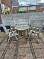 Hardhouten tuinset, Tuin en Terras, Ophalen, Gebruikt, Teakhout