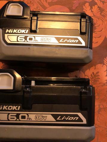 ACCU HIKOKI 36VOLT - 6 AH . TYPE BSL 3660 IN NIEUWSTAAT 2x beschikbaar voor biedingen