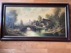 Echt Schilderij "Landschap" 'Gesigneerd' Perfecte staat, Antiek en Kunst, Kunst | Schilderijen | Klassiek, Ophalen of Verzenden