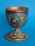 Antieke kelkje (goblet)kleurrijke cloisonné emaile decoratie, Antiek en Kunst, Ophalen of Verzenden