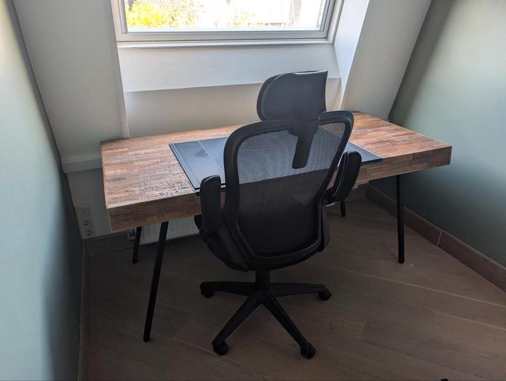 Bureau/eettafel, bureaustoel en onderlegger, Huis en Inrichting, Bureaus, Gebruikt, Ophalen