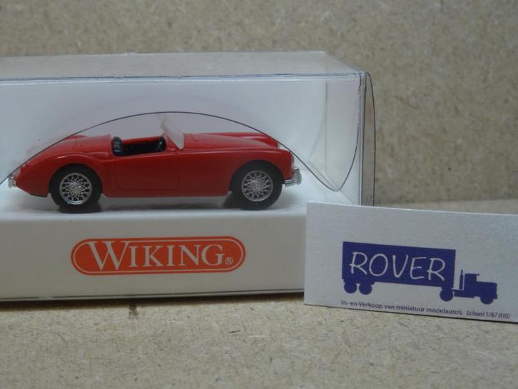 WIKING 1:87, MG A-ROADSTER MK1 Rood, OVP-8180124, Zie Foto`s, Hobby en Vrije tijd, Modelauto's | 1:87, Zo goed als nieuw, Auto