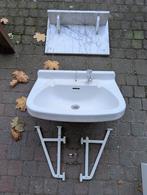Jaren 30 wastafel set met achterwand en planchet, Huis en Inrichting, Ophalen, Gebruikt, 50 tot 100 cm, Minder dan 100 cm