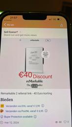 Remarkable 2 kortingscode - referral discount : 40€, Computers en Software, E-readers, Ophalen of Verzenden, Zo goed als nieuw