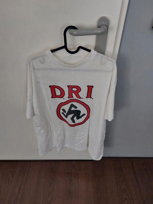 D.R.I. T-shirt XL - Hardcore - Gesigneerd door Spike Cassidy, Kleding | Heren, T-shirts, Gedragen, Maat 56/58 (XL), Wit, Ophalen of Verzenden