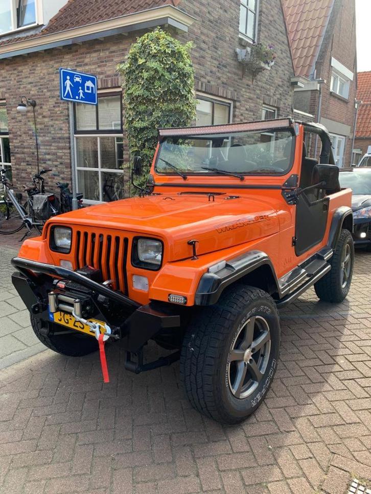 Jeep Wrangler 4.0i Softtop (bj 1987), Auto's, Oldtimers, Bedrijf, Te koop, Open dak, Jeep, Benzine, Cabriolet, Handgeschakeld
