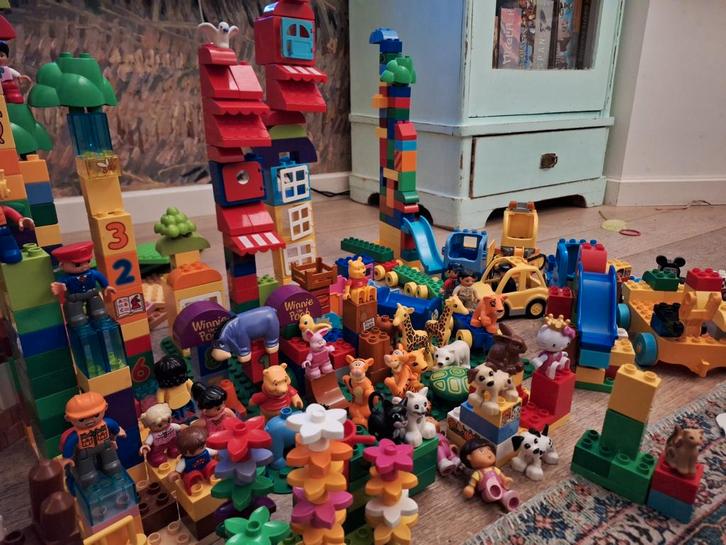 Grote Duplo Partij - Winnie de Pooh, Masha&Beer, veel dieren, Kinderen en Baby's, Speelgoed | Duplo en Lego, Gebruikt, Duplo, Losse stenen