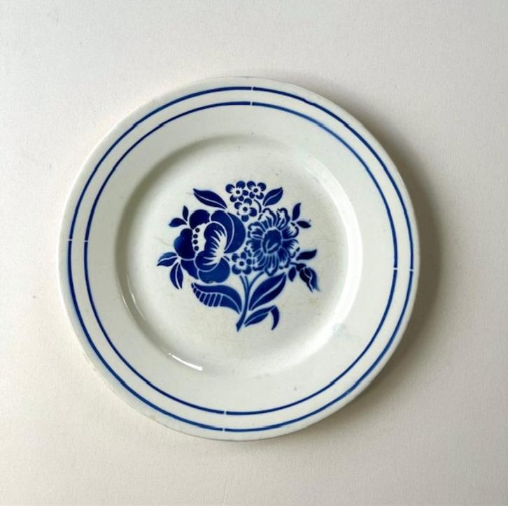 Digoin Sarreguemines Fleur Bleue ontbijtbordje, Antiek en Kunst, Antiek | Servies los, Ophalen of Verzenden