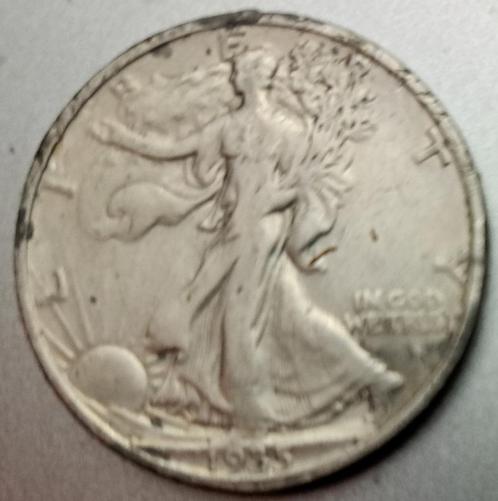 Verenigde Staten, Half Dollar 1935 D - zilver, Postzegels en Munten, Munten | Amerika, Losse munt, Noord-Amerika, Zilver, Ophalen of Verzenden