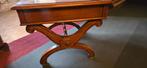 Vintage salontafel + bijzettafel met parquetblad – los of al, Antiek en Kunst, Antiek | Meubels | Tafels, Ophalen