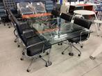 Tecno Norman Foster tafel 220x100 CM transparant, 3x, Verzenden, Gebruikt, Bureau
