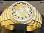 Vintage gouden ring Rolex briljant geslepen Zirkoon 14 kar, Goud, Goud, 20 of groter, Met edelsteen