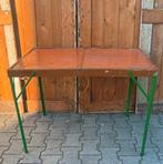 Camping tafel origineel Frankrijk opklapbaar 92 x 64,5 x 64, Ophalen of Verzenden, Gebruikt, Campingtafel