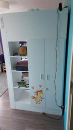 Witte Ikea hoogslaper met bureau, ladekast en kast., Kinderen en Baby's, Kinderkamer | Stapelbedden en Hoogslapers, Hoogslaper