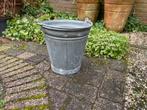 Oude Zinken emmer, Ophalen, Minder dan 30 cm, Rond, Zo goed als nieuw