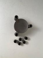 Scandinavisch design gietijzeren stapel-kandelaars (4), Gebruikt, Onbekend, Ophalen of Verzenden, Onbekend