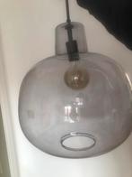 Grote ronde lamp van rookglas, Huis en Inrichting, Lampen | Hanglampen, Minder dan 50 cm, Glas, Modern, Gebruikt