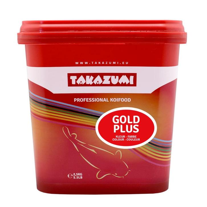 Takazumi Gold Plus 2.5KG kleur en gezondheid koi's, Dieren en Toebehoren, Dierenvoeding, Vis, Ophalen of Verzenden