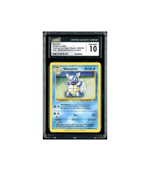 Pokemon Wartortle Holo Classic Collection CLB #002 CGC 10, Hobby en Vrije tijd, Verzamelkaartspellen | Pokémon, Zo goed als nieuw