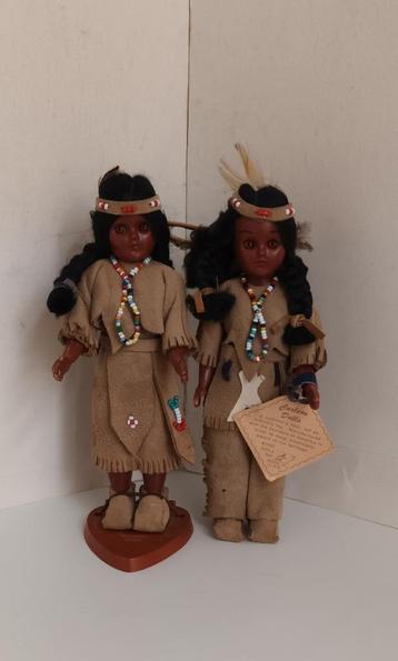 Stel Native American Carlson Doll Indianen poppen beschikbaar voor biedingen