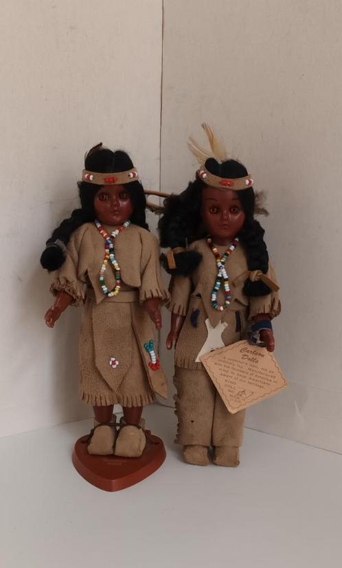 Stel Native American Carlson Doll Indianen poppen, Verzamelen, Poppen, Zo goed als nieuw, Pop, Verzenden