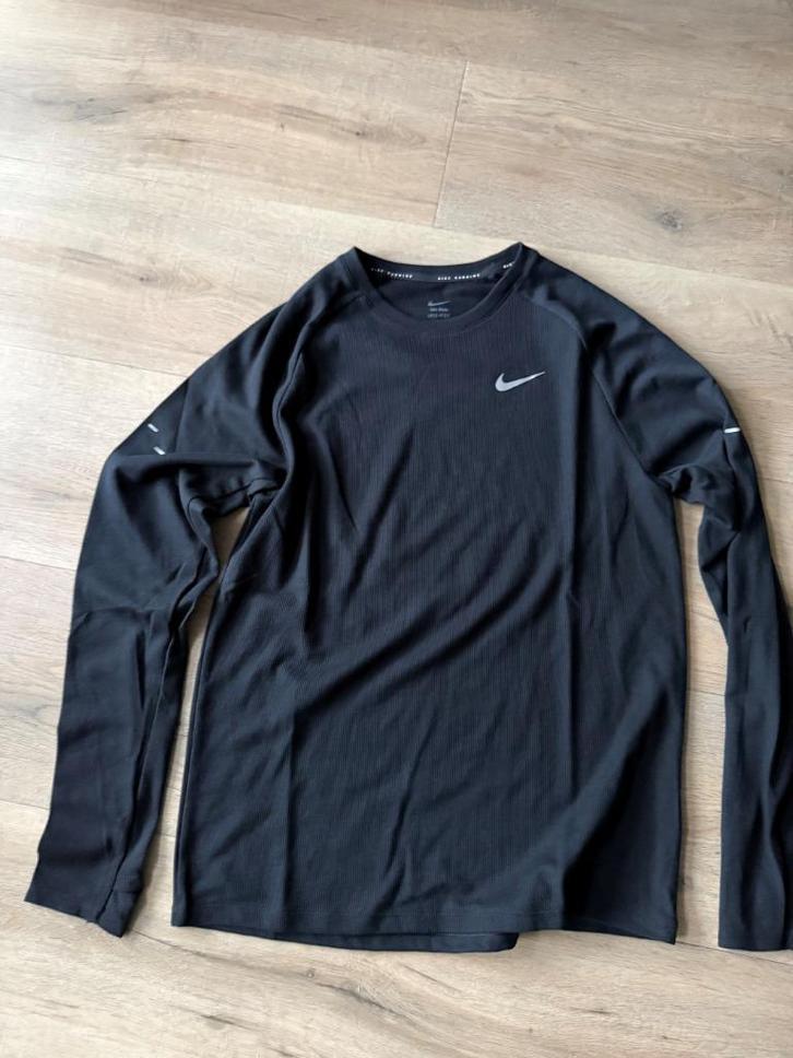 Nike Stride Waffle Longsleeve Shirt, Zwart, Small, Nieuw, Kleding | Heren, Sportkleding, Nieuw, Algemeen, Maat 46 (S) of kleiner