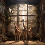 Giraffen Glasschilderij 80x80 - Nieuw!, Ophalen, Nieuw