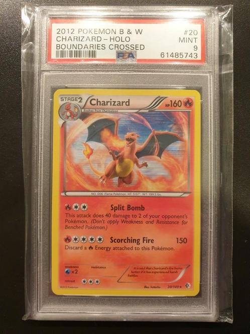 Charizard holo 20/149 PSA 9, Hobby en Vrije tijd, Verzamelkaartspellen | Pokémon, Zo goed als nieuw, Losse kaart, Foil, Ophalen of Verzenden