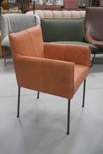 3 x luxe eetkamerstoel FORWARD Jess armleuningen leer, Huis en Inrichting, Stoelen, Ophalen, Zo goed als nieuw, Metaal, Drie