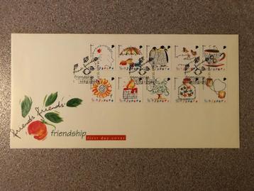 Eerstedagenvelop Singapore friendship met 10 postzegels. beschikbaar voor biedingen