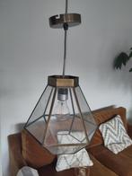 Glazen hanglamp - koper, Minder dan 50 cm, Glas, Gebruikt, Retro