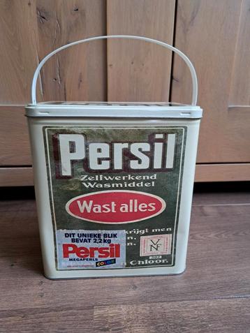 Vintage Persil waspoeder bewaarblik 20 bij 15 bij 10 cm beschikbaar voor biedingen