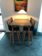 Hoge tafel met 4 stoelen, Huis en Inrichting, Tafels | Statafels, Gebruikt, Ophalen