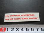 sticker bus strippenkaart 1 strip meer afstempelen dan zones, Verzamelen, Ophalen, Zo goed als nieuw