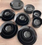 Zwart Servies - 12 Delig, Ophalen, Keramiek, Nieuw, Effen
