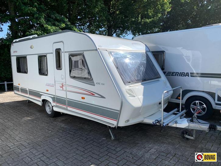 Beyerland Sprinter 495 FDK Mover/Unico luifel, Caravans en Kamperen, Caravans, Bedrijf, tot en met 4, 1000 - 1250 kg, Rondzit