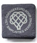 Leisteen onderzetters met gravure van Kooten en de Bie, Ophalen of Verzenden, Nieuw, Tv, Gebruiksvoorwerp