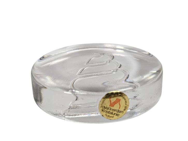 Glasfabriek Leerdam - presse-papier - glaskunst - 80s, Antiek en Kunst, Antiek | Glas en Kristal, Ophalen of Verzenden