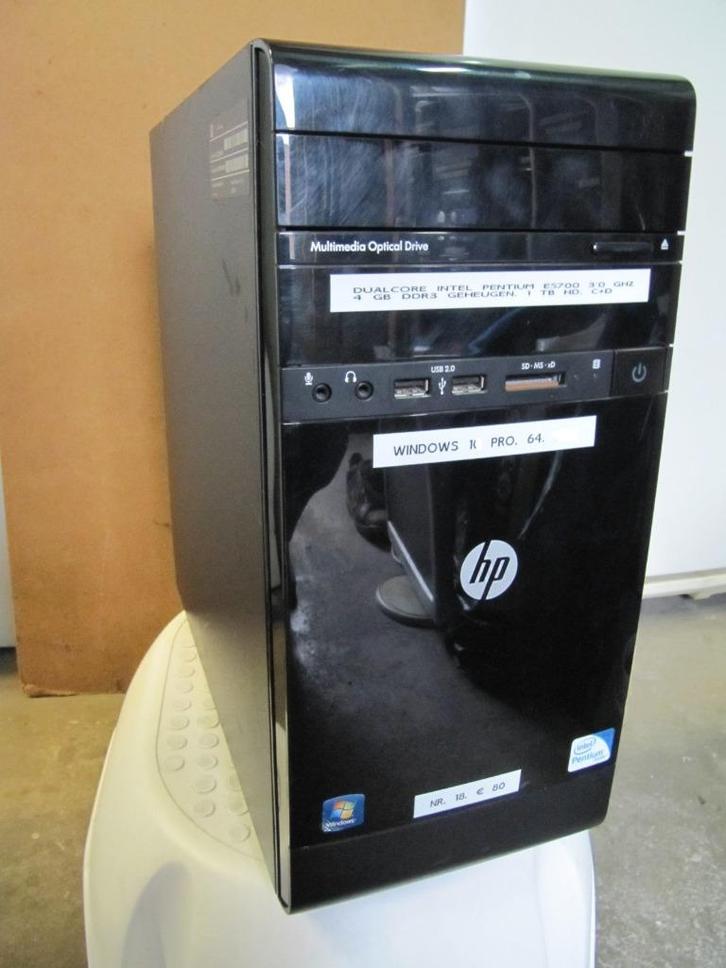 (NR.18)HP met DualCore Intel pentium E5700. 3,0 Ghz.8Gb,SSD, Computers en Software, Computerbehuizingen, Zo goed als nieuw, Ophalen of Verzenden