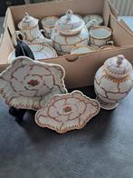 Chinees porseleinen servies 26 stuks beschilderd bladgoud, Ophalen of Verzenden