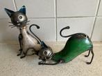 Handgemaakte metalen kat poes, per stuk €12,50, Antiek en Kunst, Ophalen of Verzenden