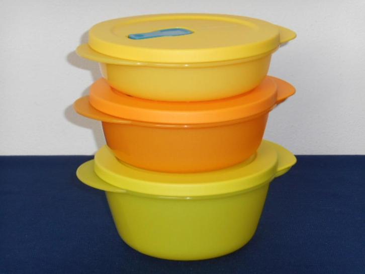 Tupperware CrystalWave Rond (3) Set Small, Huis en Inrichting, Keuken | Tupperware, Nieuw, Overige typen, Ophalen of Verzenden