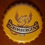 Grimbergen 35 cm doorsnee Bottle Cap Reclamebord, Ophalen of Verzenden, Nieuw, Reclamebord, Plaat of Schild, Overige merken