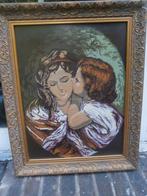 Mooi  Romantisch borduurwerk in Sup Mooie lijst, Hobby en Vrije tijd, Ophalen of Verzenden, Gebruikt, Handborduren, Patroon