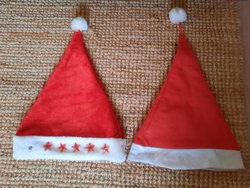 2x Rode Kerst Muts Kerstmuts Kerstmutsen beschikbaar voor biedingen