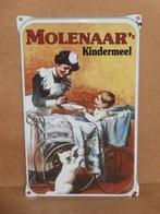 Emaillebord Molenaars kindermeel typisch Hollands bord 33x20, Reclamebord, Ophalen of Verzenden, Zo goed als nieuw