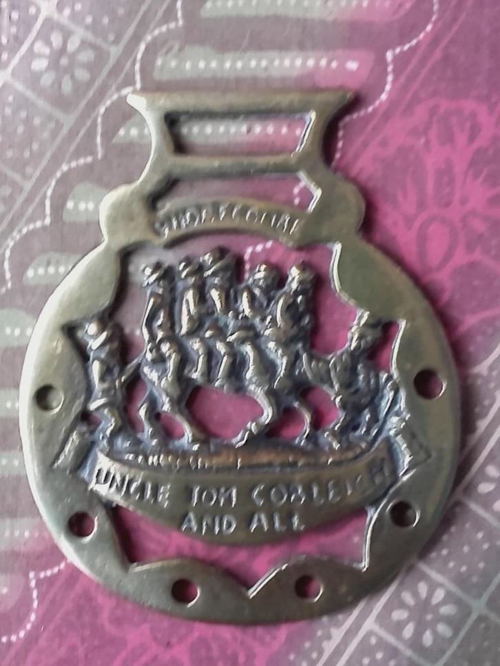 Antiek kleppermannetje uit Engeland met Uncle Tom 9,6 cm., Antiek en Kunst, Antiek | Koper en Brons, Koper, Ophalen of Verzenden